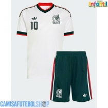 Camisa de time de futebol México Alexis Vega #10 Replicas 2º Equipamento Infantil Mundo 2026 Manga Curta (+ Calças curtas)